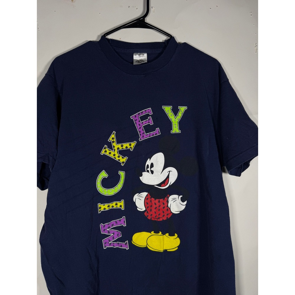 Vintage Mickey & Co Disney T Shirt Mens XL Navy Blue Mickey Mouse Made in USA